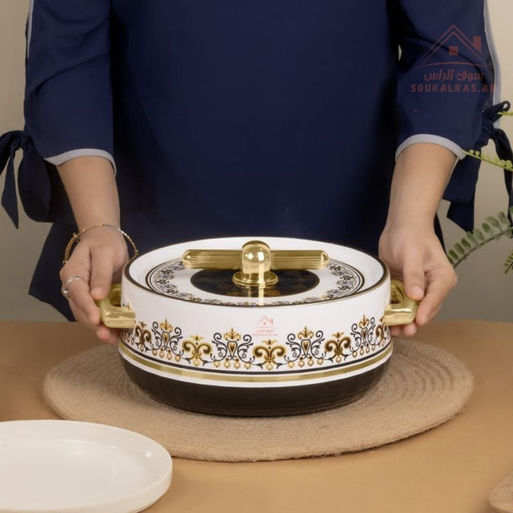 Royalford Heritage Insulated Hot Pot | Stainless Steel Inner Casing | Premium PU Insulation | Keeps Food Hot for Hours | Made in India - Souk Al Ras