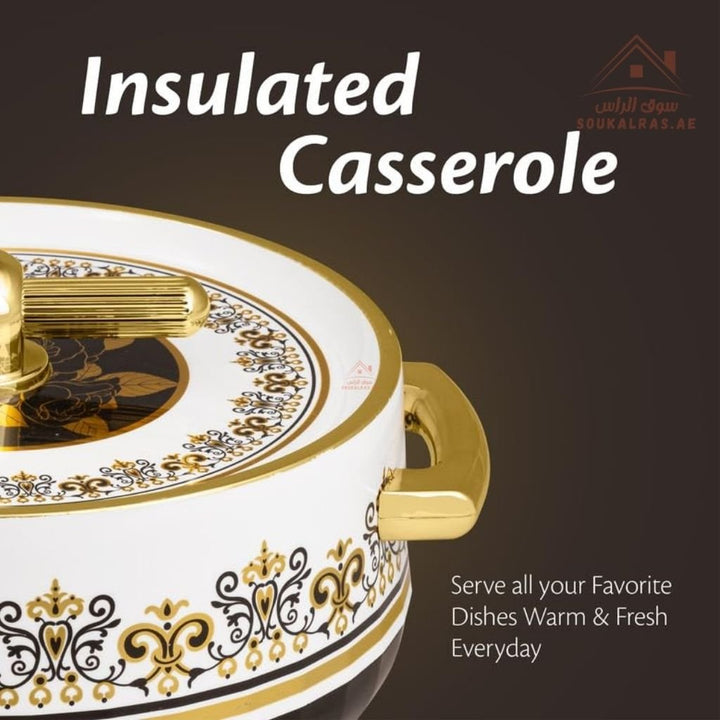 Royalford Heritage Insulated Hot Pot | Stainless Steel Inner Casing | Premium PU Insulation | Keeps Food Hot for Hours | Made in India - Souk Al Ras