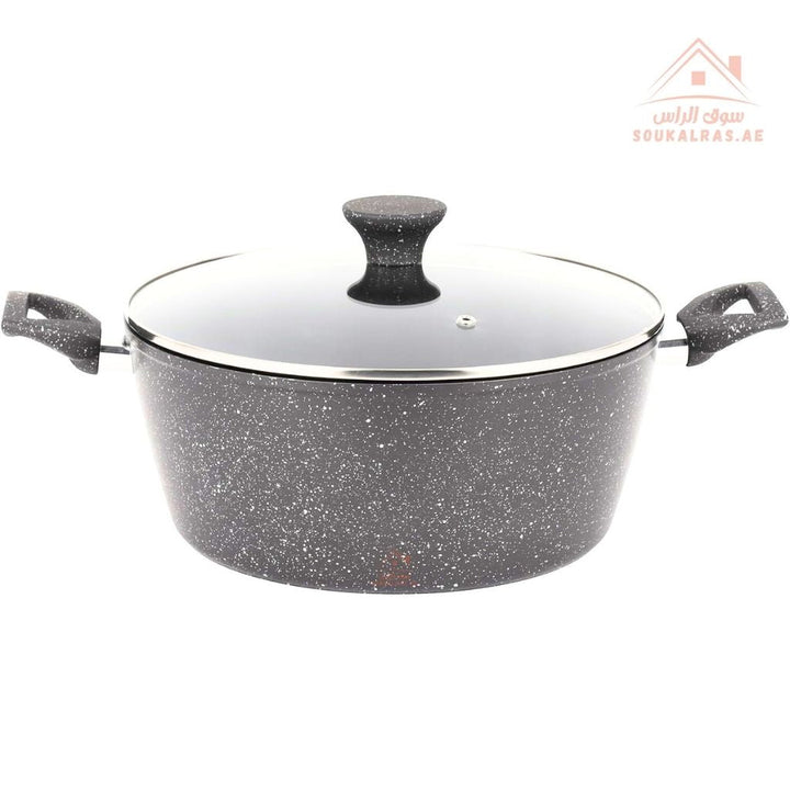Royalford Prido Forged Ceramic Cookware Set – 8 Pieces | Durable Ceramic Non - Stick Interior | 4 - Layer Coating | Induction Compatible - Souk Al Ras