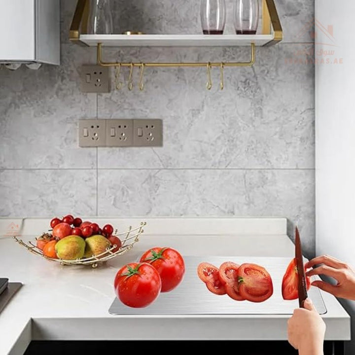 Royalford Stainless Steel Cutting Board 31×21 cm | Hygienic & Durable Chopping Surface | Made in India - Souk Al Ras