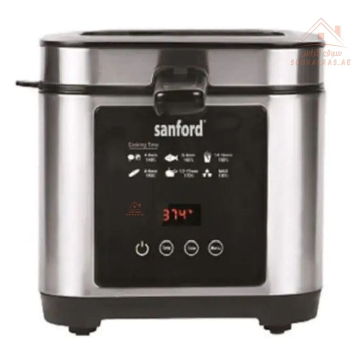 Sanford 2.5L Deep Fryer | 1200W | LED Touch Screen | Stainless Steel Body | Digital Display - Souk Al Ras