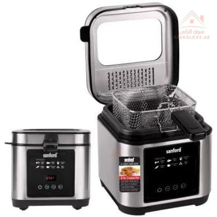 Sanford 2.5L Deep Fryer | 1200W | LED Touch Screen | Stainless Steel Body | Digital Display - Souk Al Ras