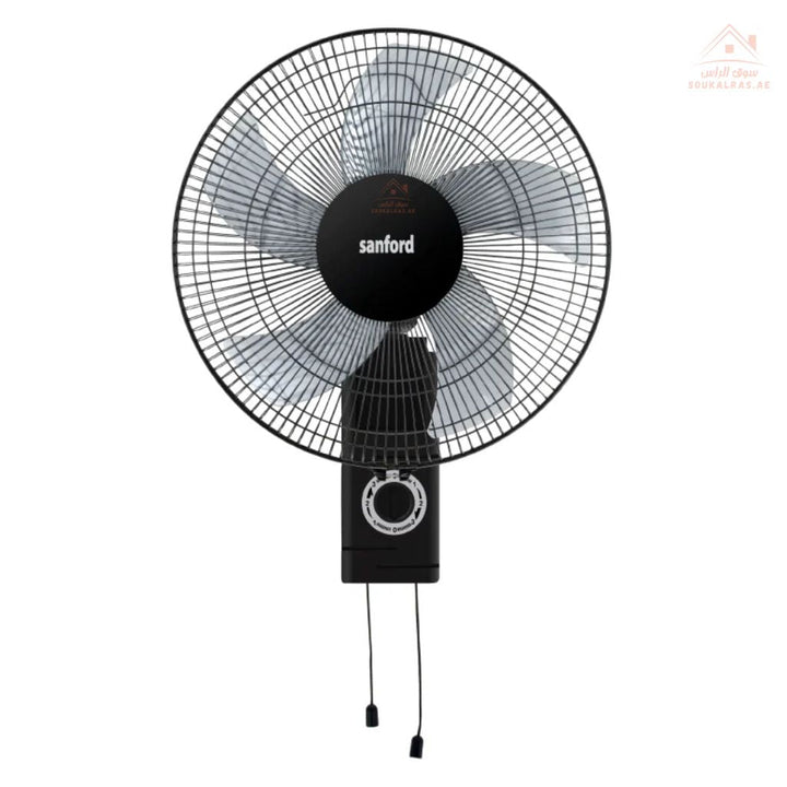 Sanford 40 cm Wall Fan | 60W Full Copper Motor | 3 - Speed | 1250RPM | Adjustable Head - Souk Al Ras