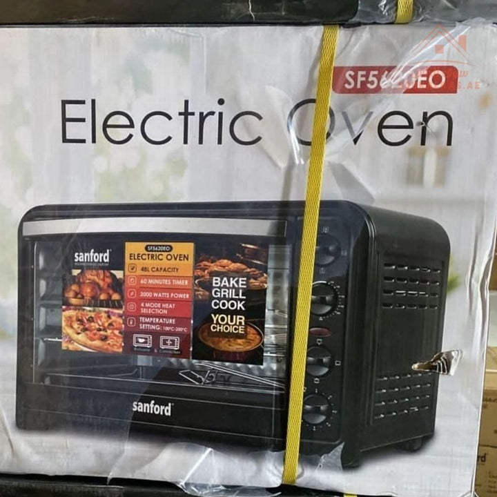 Sanford 48L Electric Oven | 2000W Powerful Heating | Grill, Rotisserie & Convection | 100 - 250°C Temperature Control | Stainless Steel Heating | 60 - Min Timer - Souk Al Ras