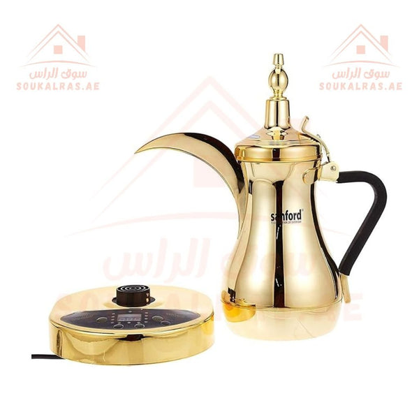 Sanford Arabic Coffee Maker | 1.0L Elegant Golden Design - Durable Construction | Premium Arabic Coffee Pot - Souk Al Ras