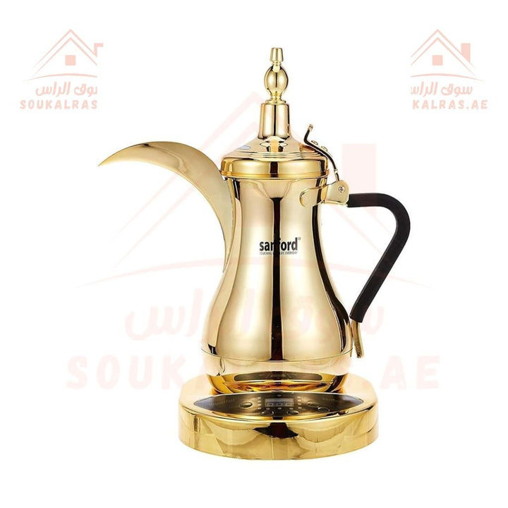 Sanford Arabic Coffee Maker | 1.0L Elegant Golden Design - Durable Construction | Premium Arabic Coffee Pot - Souk Al Ras