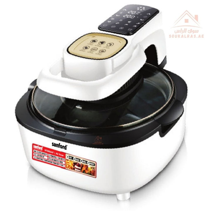 Sanford Digital Air Fryer | 1100W | 8 Preset Menus | 360° Hot Air Circulation | Healthy Oil - Free Cooking - Souk Al Ras