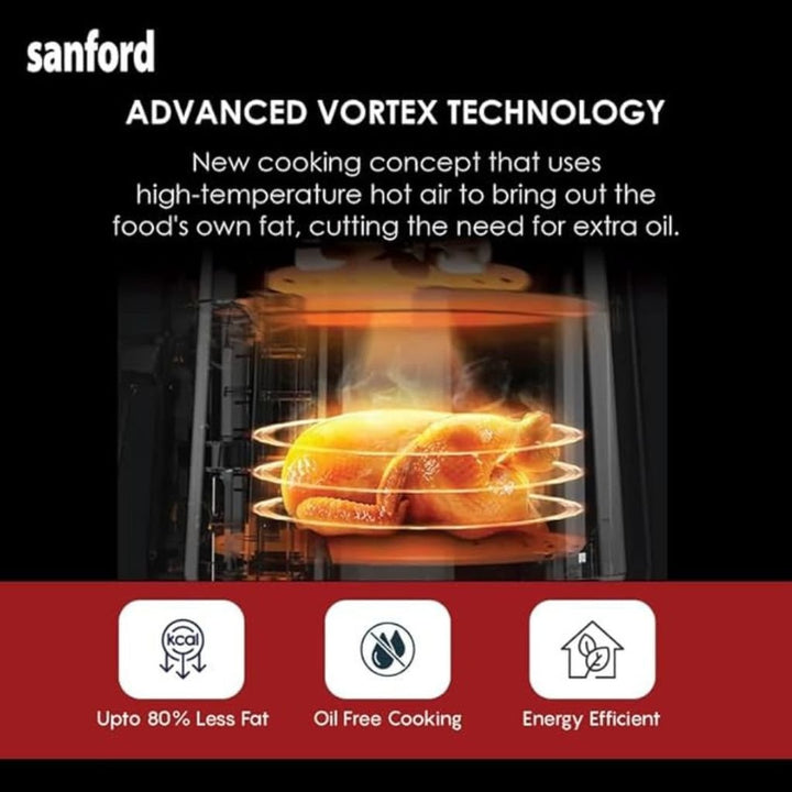 Sanford Digital Air Fryer | 8 Preset Menus Oil - Free Cooking with Vortex Technolog - Souk Al Ras