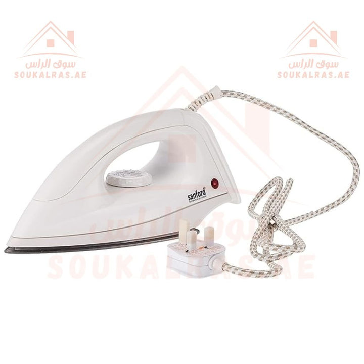 Sanford Dry Iron | Non - Stick Soleplate - Durable Build | White | Lightweight & Efficient Ironing - Souk Al Ras