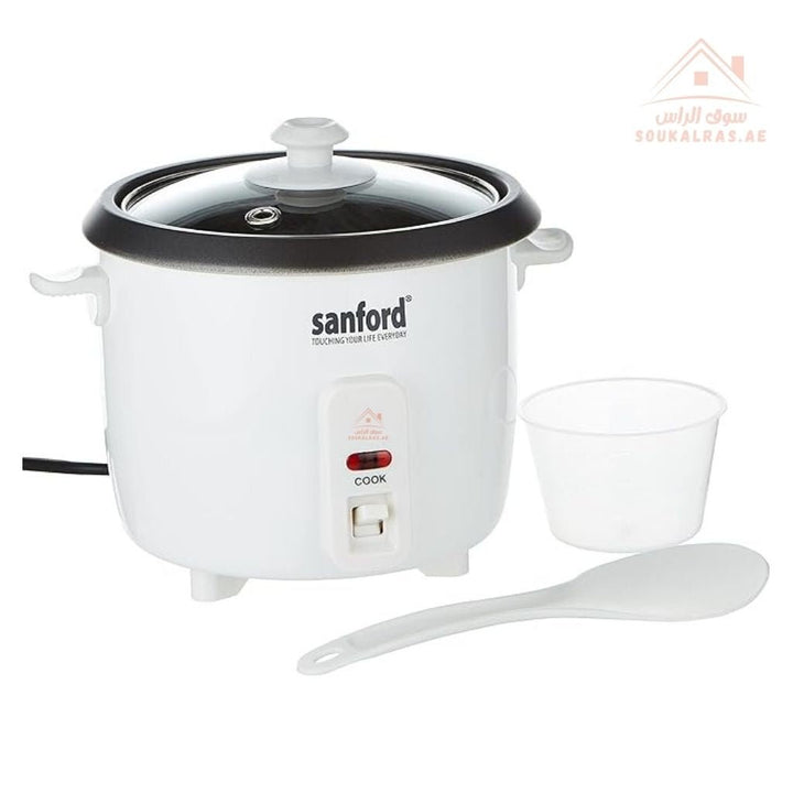 Sanford Mini Rice Cooker | 0.3L | Non - Stick Inner Pot | Automatic Cooking & Keep Warm | 200W - Souk Al Ras