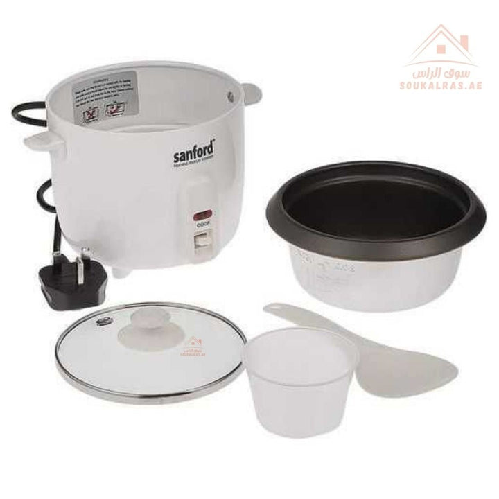 Sanford Mini Rice Cooker | 0.3L | Non - Stick Inner Pot | Automatic Cooking & Keep Warm | 200W - Souk Al Ras