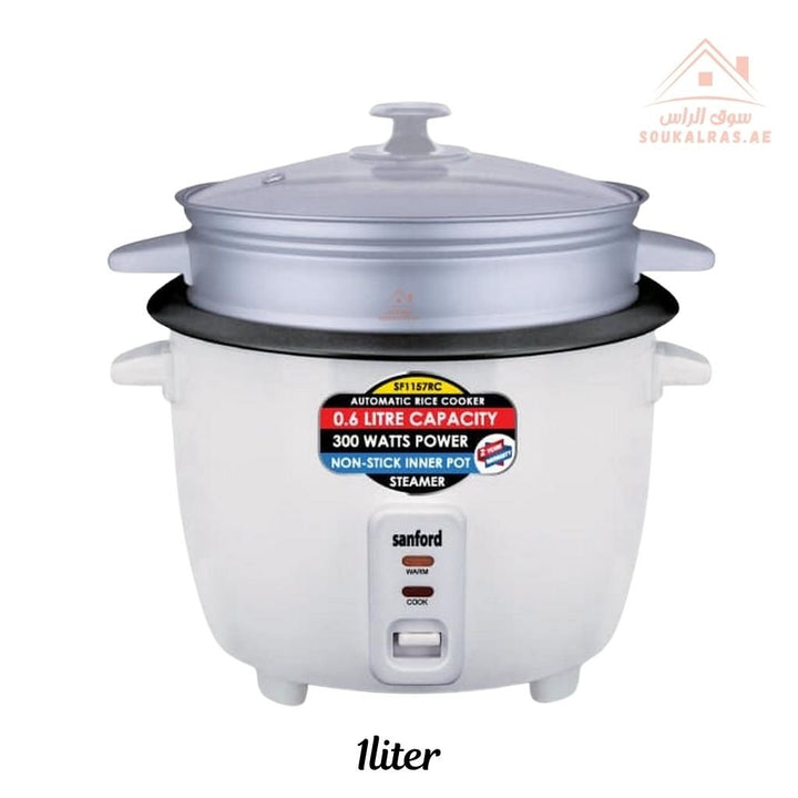 Sanford Rice Cooker | 1.0L Capacity | 400W Power | Automatic Cooking & Keep Warm Function, Mix Colors - Souk Al Ras