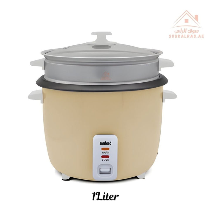 Sanford Rice Cooker | 1.0L Capacity | 400W Power | Automatic Cooking & Keep Warm Function, Mix Colors - Souk Al Ras
