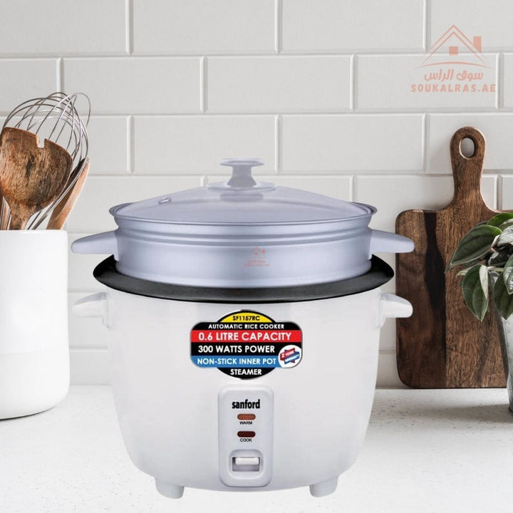 Sanford Rice Cooker | 1.0L Capacity | 400W Power | Automatic Cooking & Keep Warm Function, Mix Colors - Souk Al Ras