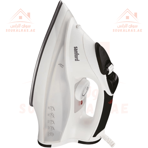 Sanford Stainless Steel Iron | White | Durable & Efficient Ironing - Souk Al Ras