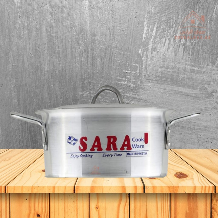 SARA 8 - Piece Aluminum Cookware Set | Heavy - Duty Cooking Pots, even heat distribution| perfect for cooking rice, curries, and family meals. - Souk Al Ras