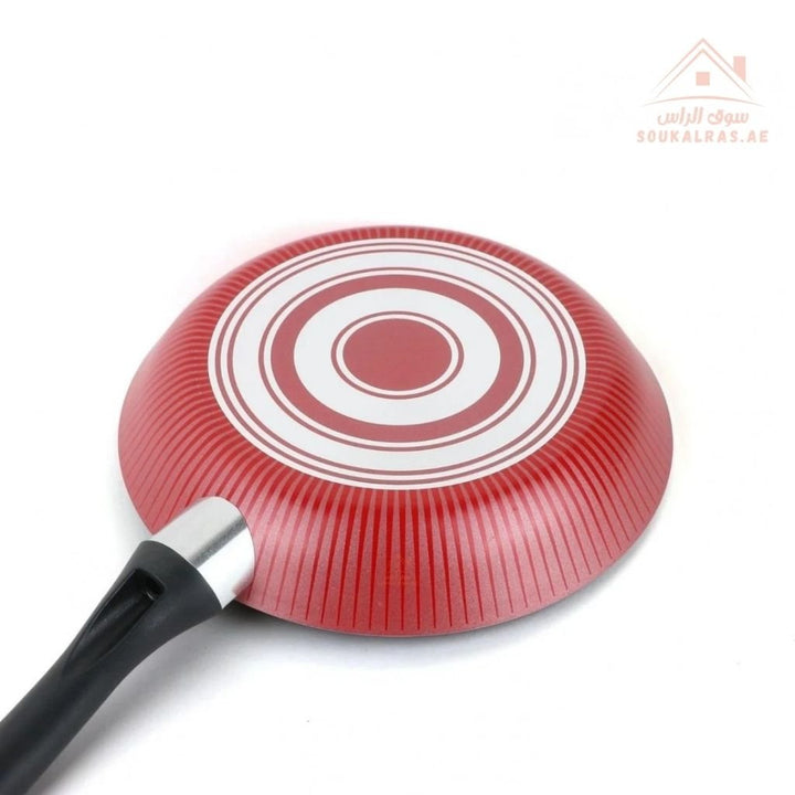 Scarlet Honeycomb Frypan | Durable Aluminum Body | 3 - Layer Non - Stick Coating & Heat - Resistant Handle - Souk Al Ras