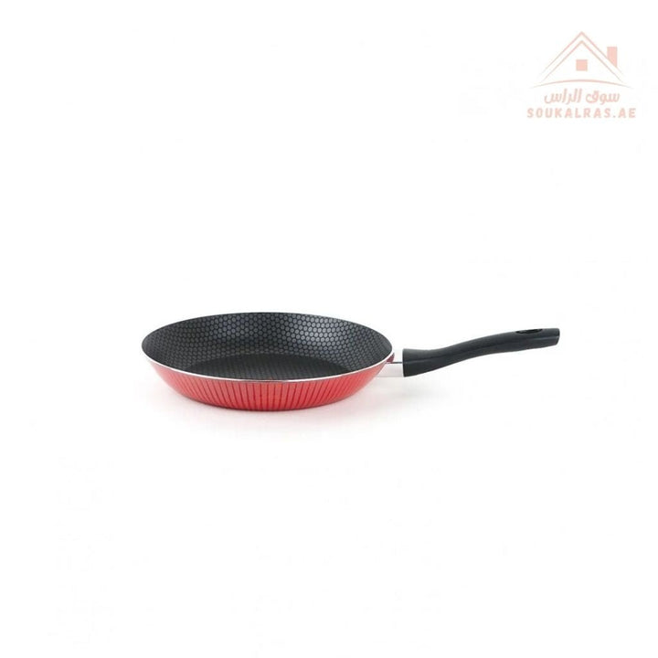 Scarlet Honeycomb Frypan | Durable Aluminum Body | 3 - Layer Non - Stick Coating & Heat - Resistant Handle - Souk Al Ras