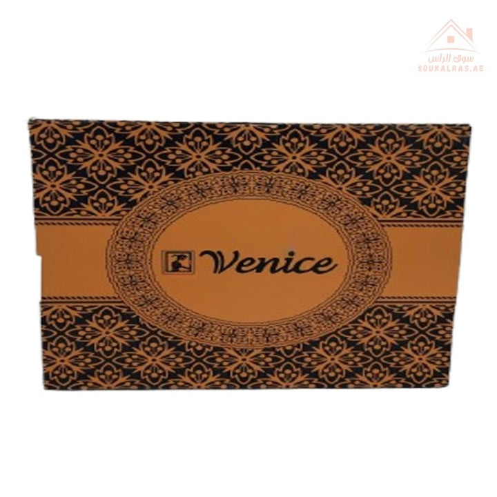 Set of 2 Venice Silver and Gold Rectangular Serving Trays | Elegant Handle Design | 38.5*30.5 CM & 31*25 CM |Perfect for All Occasions - Souk Al Ras