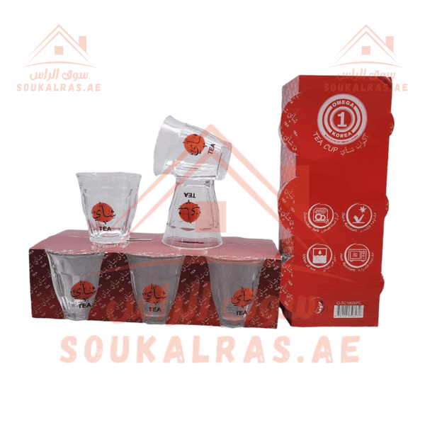 Set of 6 Tea Chai Cups 100ml Heat & Shock - Resistant | Souk Al Ras - Souk Al RasCoffee & Tea Cups