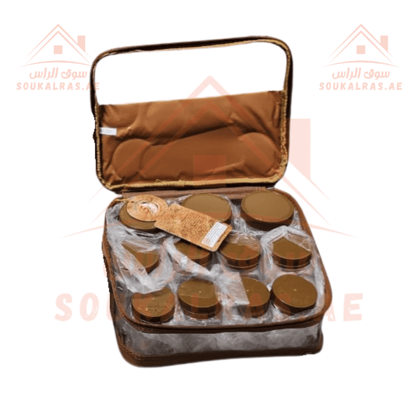 Spice Jar Storage Bag | 11 Jars (3 Big, 8 Small) | Premium Organizer for Travel & Camping - Souk Al Ras