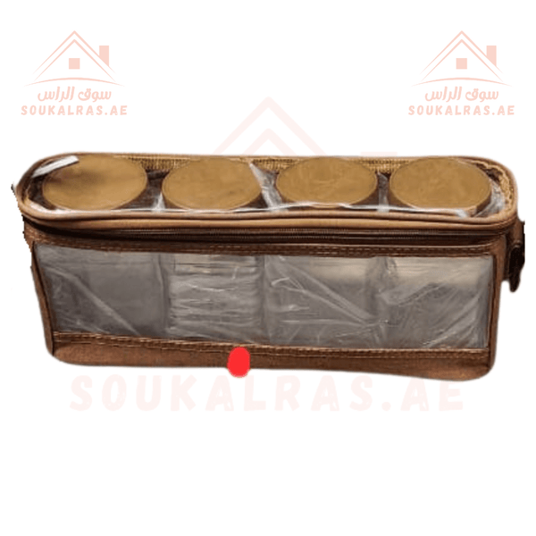 Spice jars Storage Bag | High Quality | 4 jars | Perfect for Camping and Outdoor Cooking - Souk Al Ras