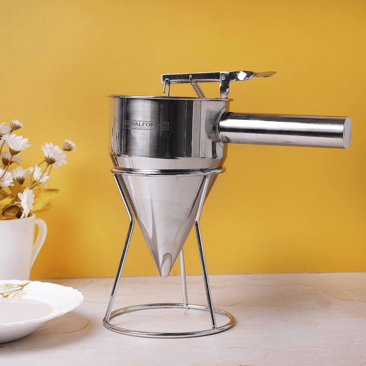 Stainless Steel Batter Dispenser - Silver - Souk Al RasKitchen Accessory