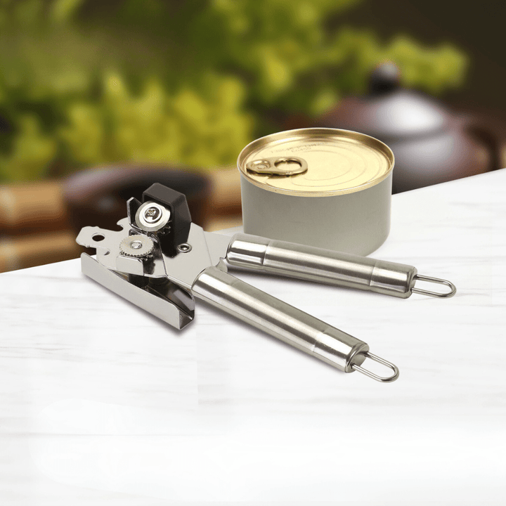 Stainless Steel Can Opener with Tube Handle Steel 3In1 Versatile - Souk Al RasKitchen Accessories