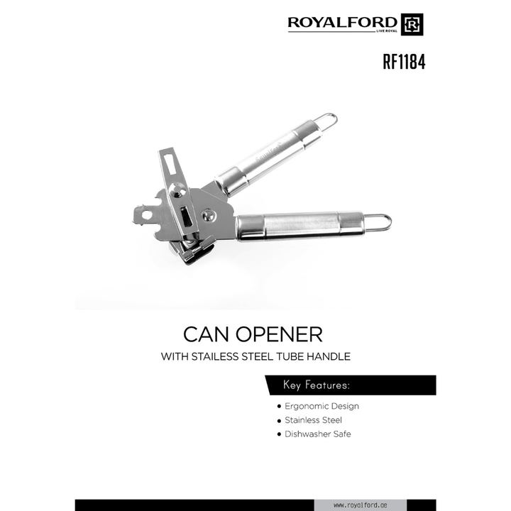 Stainless Steel Can Opener with Tube Handle Steel 3In1 Versatile - Souk Al RasKitchen Accessories