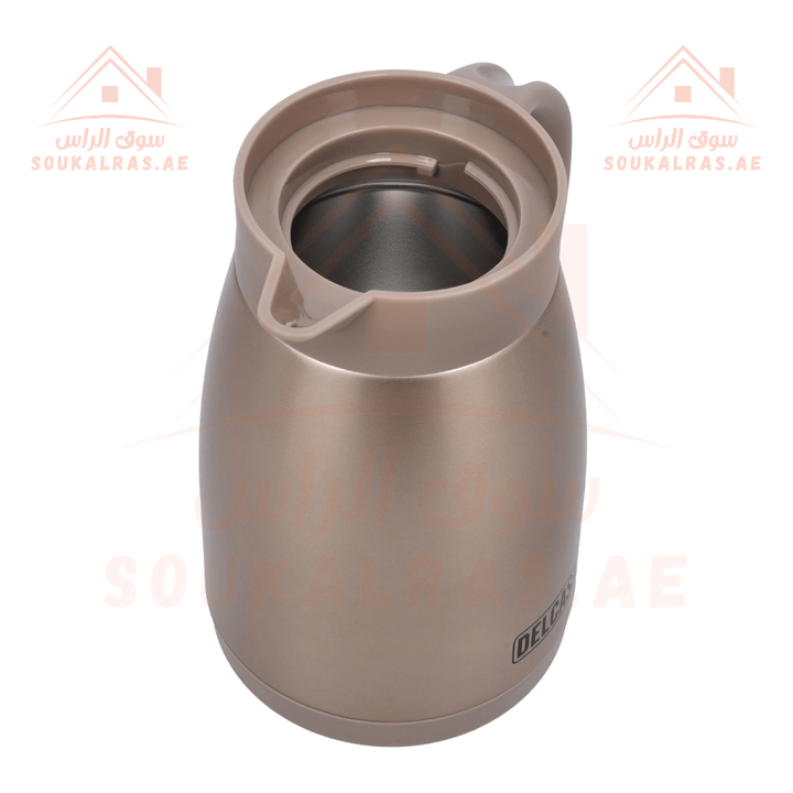 Stainless Steel Coffee Pot, 1000ml Double Wall Flask - Keeps Drinks Hot or Cold - Souk Al RasVacuum Flasks and Thermos