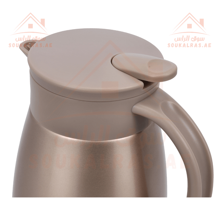 Stainless Steel Coffee Pot, 1000ml Double Wall Flask - Keeps Drinks Hot or Cold - Souk Al RasVacuum Flasks and Thermos