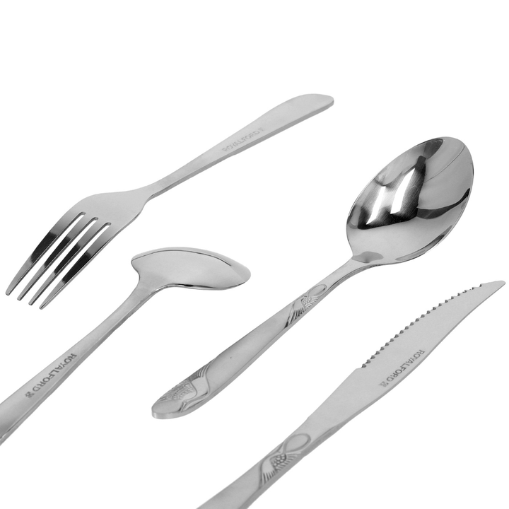 Stainless Steel Cutlery Set, Durable & Compact Design 24Pcs - Souk Al RasCutlery Sets