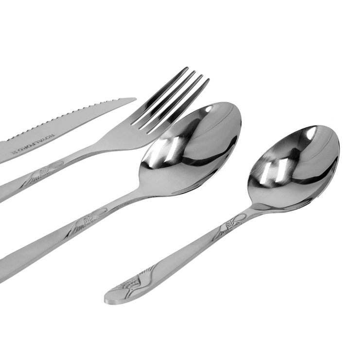 Stainless Steel Cutlery Set, Durable & Compact Design 24Pcs - Souk Al RasCutlery Sets