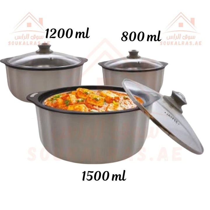 Stainless Steel Food Warmer Pot | Insulated Casserole Hot Pot | Keeps Food Hot & Fresh(800ml - 1200ml - 1500ml) - Souk Al Ras