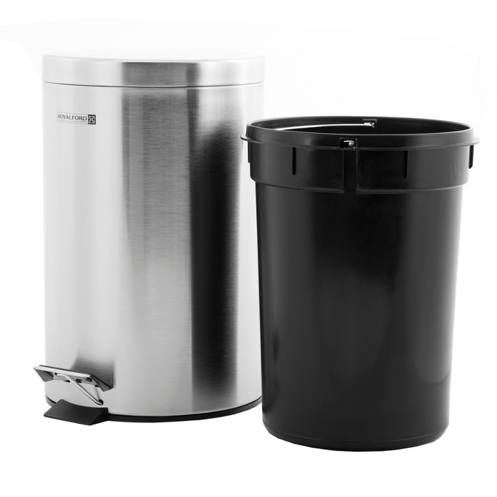 Stainless Steel Kitchen Pedal Trash Bin 12L - Souk Al RasHousehold