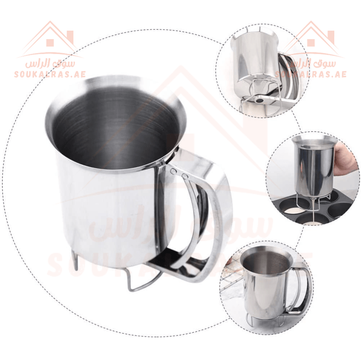 Stainless Steel Pancake, Cupcake, Muffin, Crepe, Waffle Dispenser Cooking Tool - Souk Al RasUtensils Set