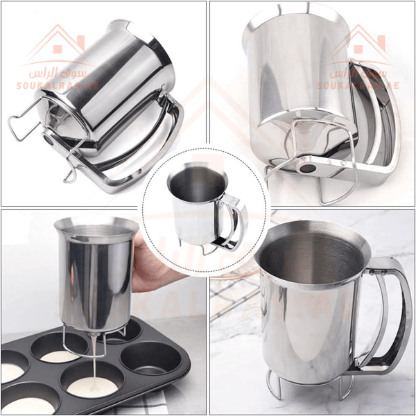 Stainless Steel Pancake, Cupcake, Muffin, Crepe, Waffle Dispenser Cooking Tool - Souk Al RasUtensils Set