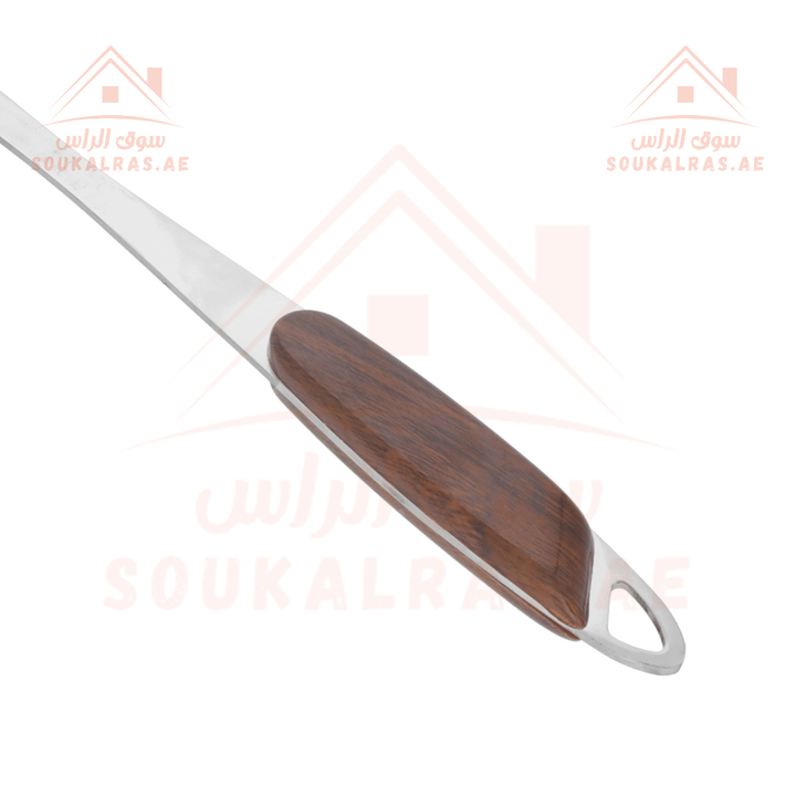 Stainless Steel Serving Spoon with Wood Finish Handle - Elegant & Stain Resistant - Souk Al RasSpoons & Forks