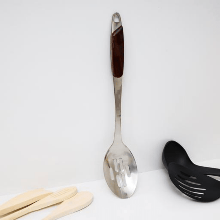 Stainless Steel Slotted Spoon - Souk Al RasSpatulas Whisks & Turning Spoons