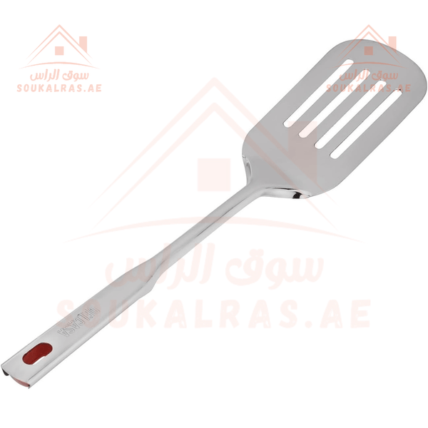 Stainless Steel Slotted Turning Spatula, 11 Inch, Silver - Souk Al RasSpatulas Whisks & Turning Spoons