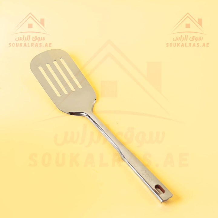 Stainless Steel Slotted Turning Spatula, 11 Inch, Silver - Souk Al RasSpatulas Whisks & Turning Spoons