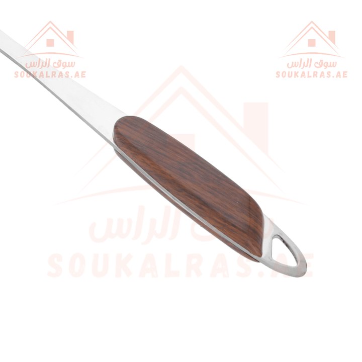 Stainless Steel Soup Ladle with Wood Finish Handle - Elegant & Dishwasher Safe - Souk Al RasSpoons & Forks