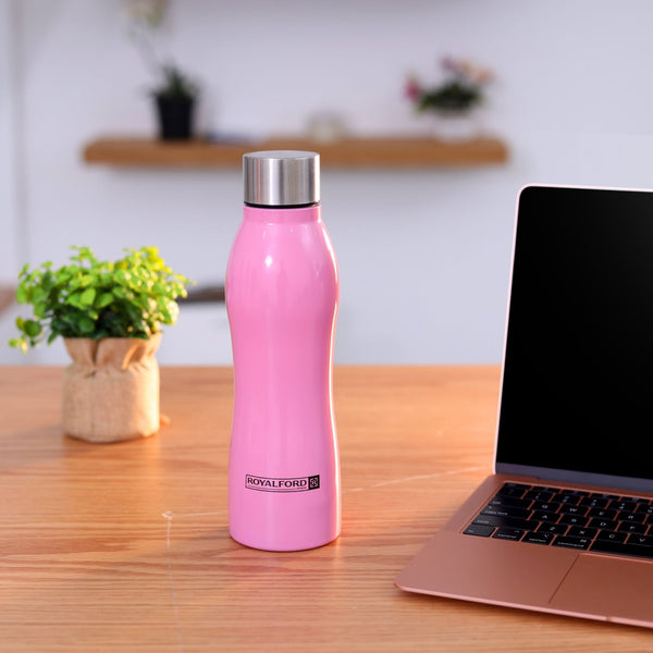 Stainless Steel Sports Bottle - Pink 750ml - Souk Al RasDrinkware