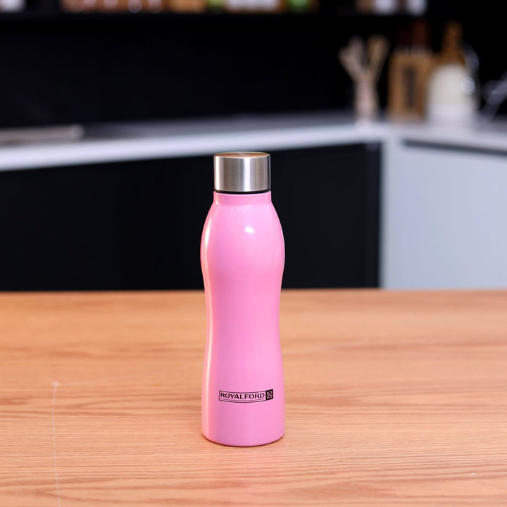 Stainless Steel Sports Bottle - Pink 750ml - Souk Al RasDrinkware