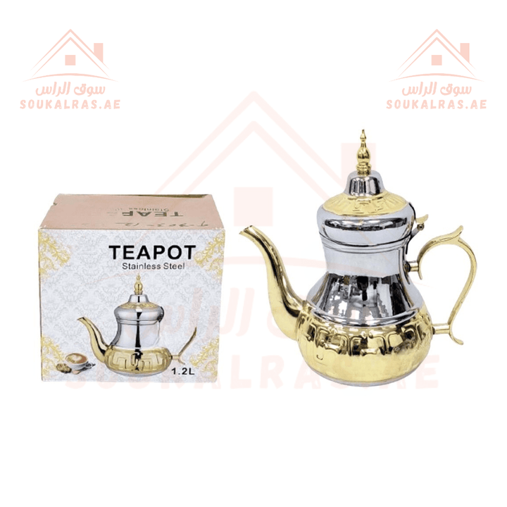 Stainless Steel Teapot 1.2L - Elegant and Durable - Souk Al RasTeapots & Coffee Servers