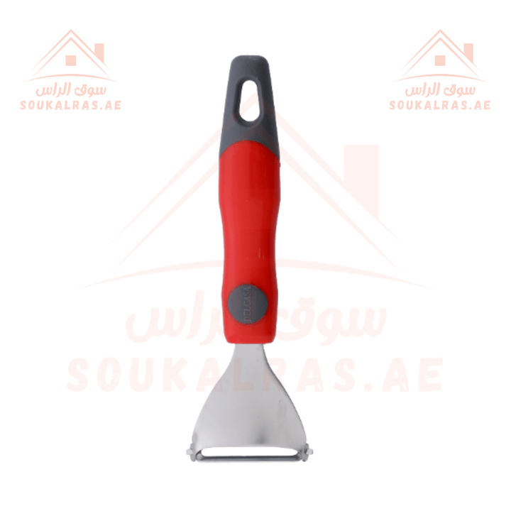 Stainless Steel Triangle Peeler - Silver and Red - Souk Al RasGraters Choppers Peelers Mashers & Slicers