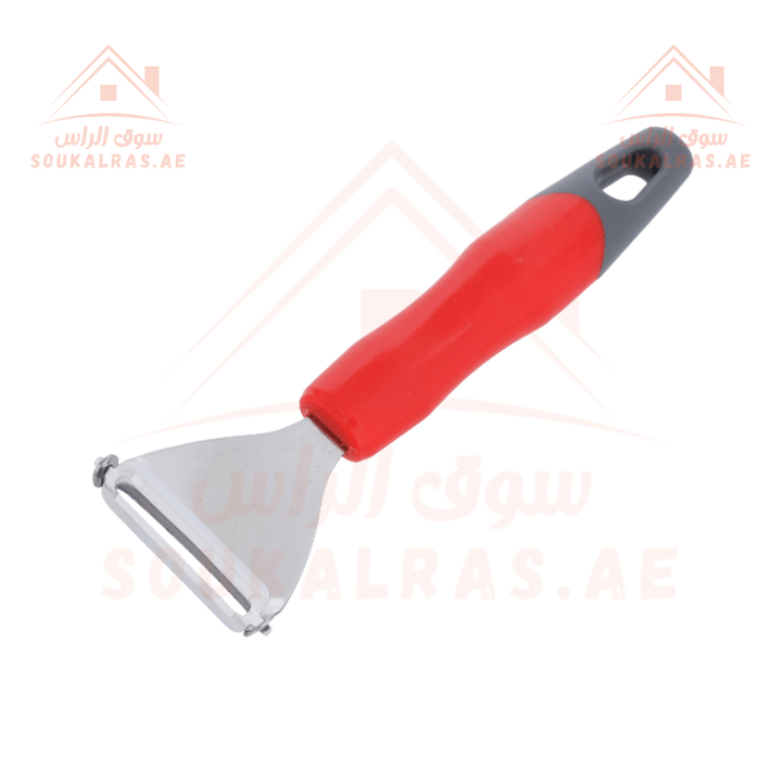 Stainless Steel Triangle Peeler - Silver and Red - Souk Al RasGraters Choppers Peelers Mashers & Slicers