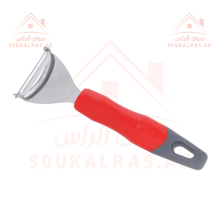 Stainless Steel Triangle Peeler - Silver and Red - Souk Al RasGraters Choppers Peelers Mashers & Slicers