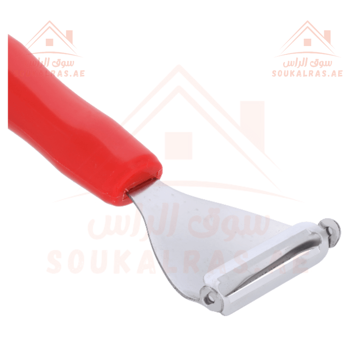 Stainless Steel Triangle Peeler - Silver and Red - Souk Al RasGraters Choppers Peelers Mashers & Slicers