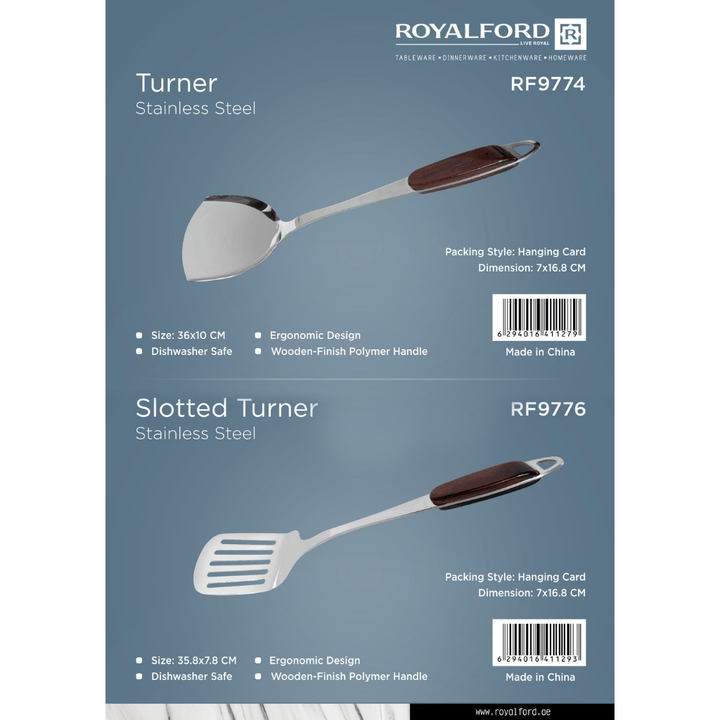 Stainless Steel Turner with Wooden Polymer Handle - Souk Al RasSpatulas Whisks & Turning Spoons